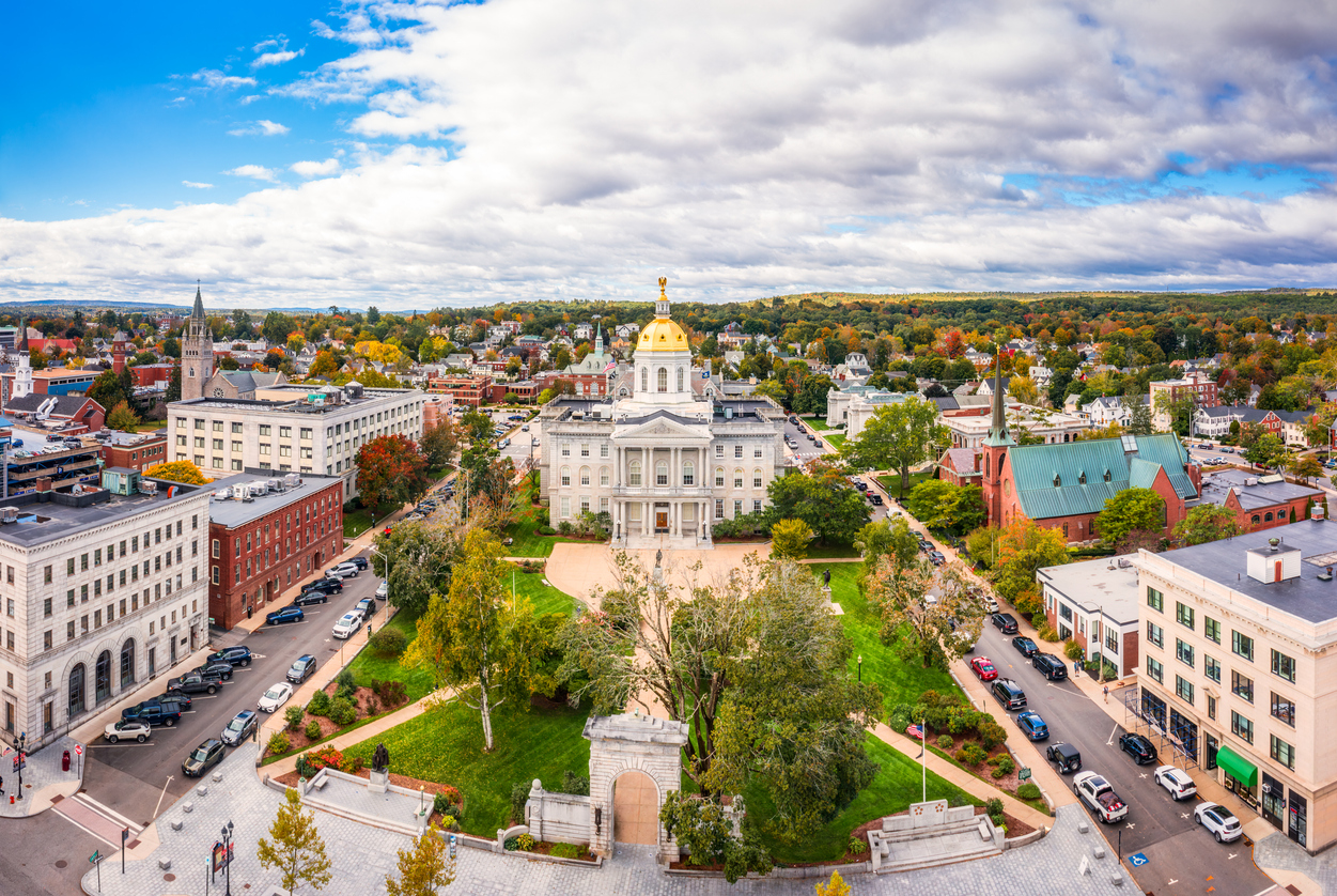 Aerial view of Concord, NH