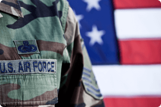 Soldier in airforce uniform