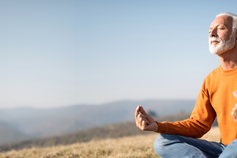 Man meditating